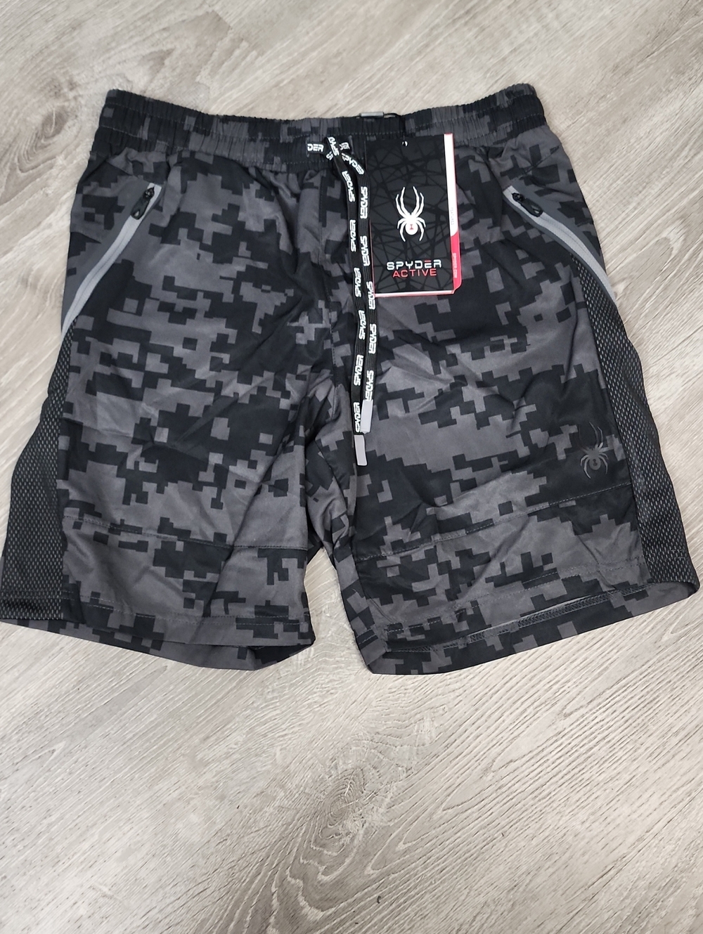 Spyder Active Men's Gray Camo Performance Shorts